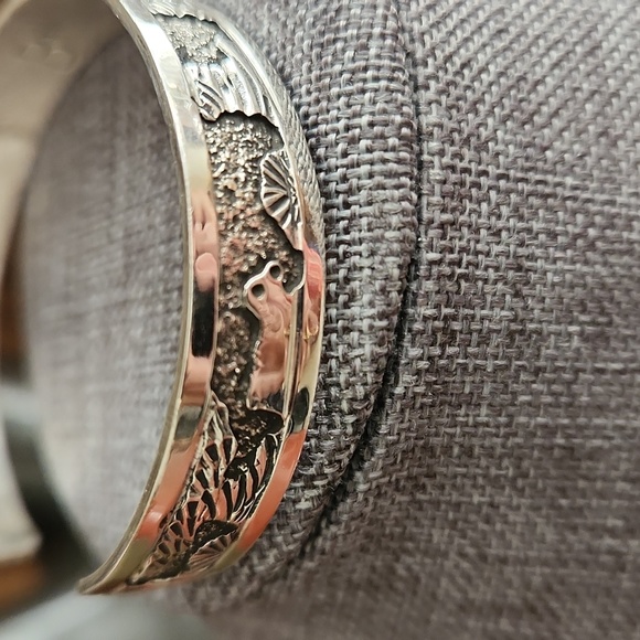 NWOT Native American Navajo Handmade Sterling Storyteller Bracelet ❤️🐑 - Picture 10 of 14